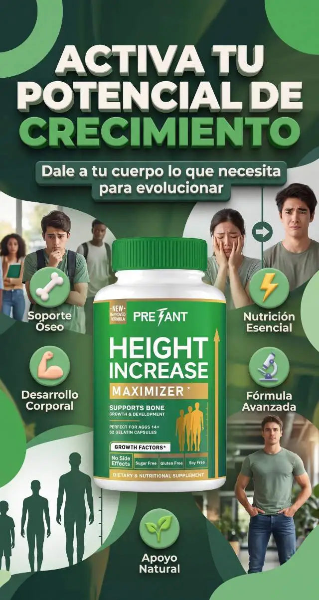 GrowthMax Pro™ | Dale a tu cuerpo lo que necesita para crecer esos centimetros demas