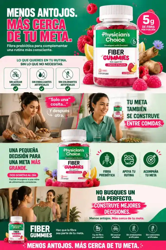 Fiber Gummies | Menos Antojos, Más Cerca de Tu Meta