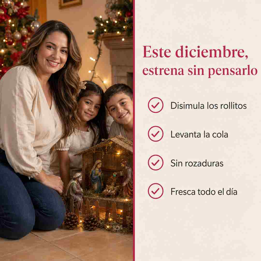 ALMAFIT - Short Faja Moldeador Tiro Alto que No se Enrolla