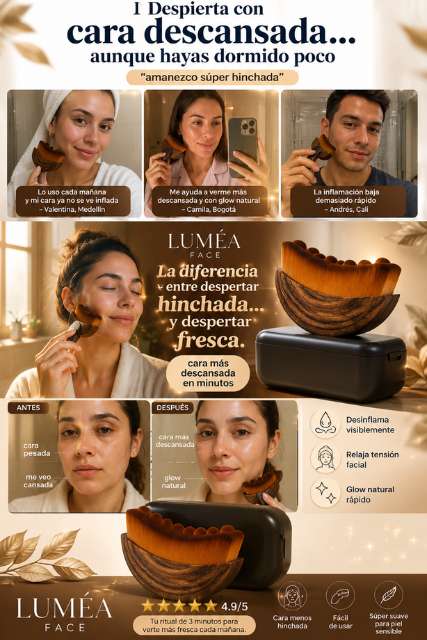Cepillo Facial de Drenaje Linfático | Reduce la hinchazón y mejora tu piel desde el primer uso