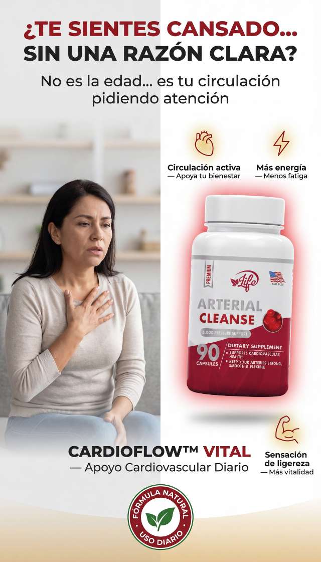 ⚠️ Cada día que pasa sin limpiar tus arterias, el colesterol sigue acumulándose — y el corazón trabaja más fuerte para compensarlo