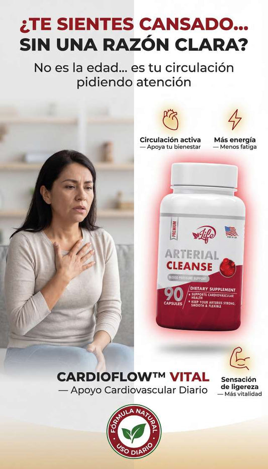 ⚠️ Cada día que pasa sin limpiar tus arterias, el colesterol sigue acumulándose — y el corazón trabaja más fuerte para compensarlo