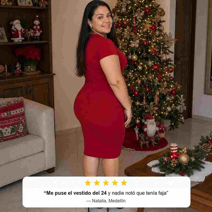 ALMAFIT - Short Faja Moldeador Tiro Alto que No se Enrolla
