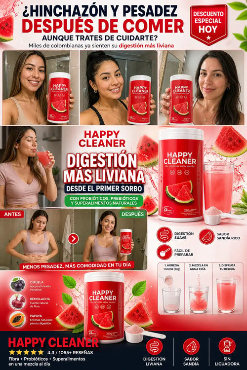 Happy Cleaner - Digestion Mas Liviana - Descuento Especial Hoy
