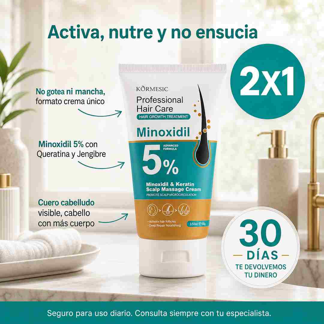 Crema Capilar KORMESIC - Cuero Cabelludo Activado y Mas Cuerpo - Descuento Especial Hoy