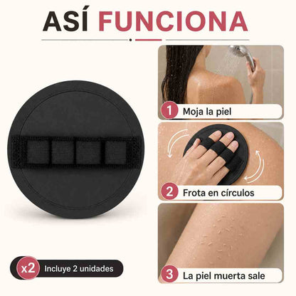 Guante Exfoliante Lisskin x2 - Piel Suave Solo con Agua
