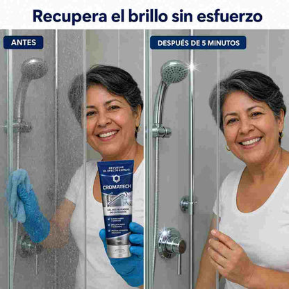 .CROMATECH Gel Restaurador de Cromados - Ayuda a Recuperar el Brillo de Grifos, Duchas y Vidrios - Paga Contraentrega