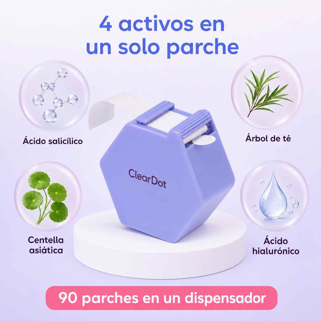 ClearDot — Dispensador de 90 Parches para Granitos