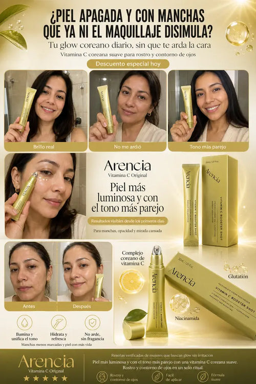 Arencia Vitamina C Original - Luminosidad para Rostro y Contorno de Ojos - Descuento Especial