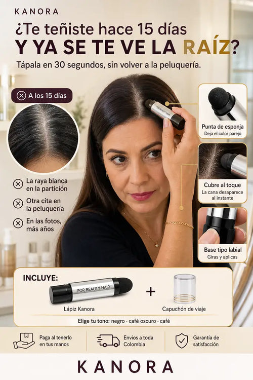 Kanora Lapiz Retoque de Raiz - Color Natural en 30 Segundos - Descuento Especial Hoy