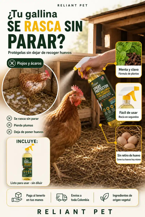 Reliant Pet Spray Protector - Para Gallinas y Gallineros