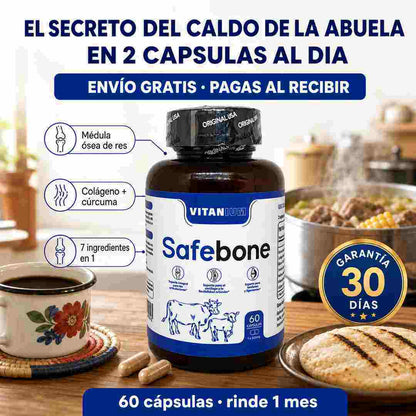 Safebone - Suplemento para Articulaciones con Médula Ósea de Res (60 cápsulas)
