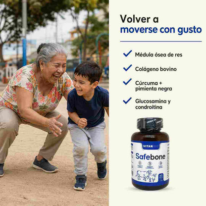 Safebone - Suplemento para Articulaciones con Médula Ósea de Res (60 cápsulas)
